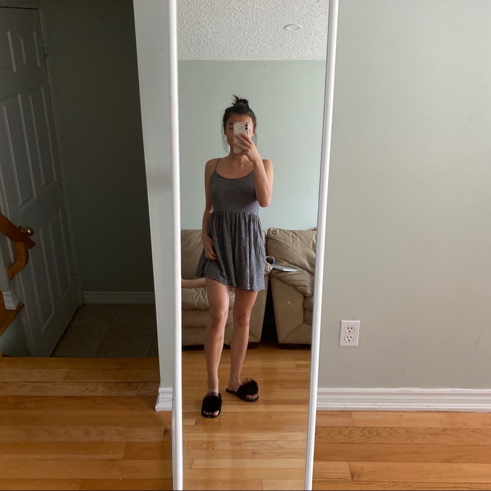 B/W striped dress